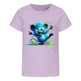 thumbnail image 3 of Tiijoy Little Girls Graphic Tee Cartoon Animal Print Short Sleeve T-Shirt Top, Sizes 3-13, 3 of 3
