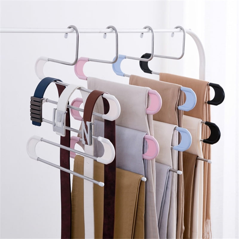 1/2 PCS SType Stainless Steel Space Saver Pants Hanger Organizer, 5