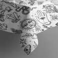 thumbnail image 3 of White Gothic Hand Butterfly Pattern Rectangle Tablecloth 60"x84",Waterproof Polyester Rectangle Table Cloth, Wipeable Spillproof Polyester Tablecloth for Dining, Camping, Indoor and Outdoor, 3 of 5