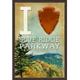 thumbnail image 1 of Blue Ridge Parkway - I Heart Arrowhead - Lantern Press Artwork (16x24 Giclee Art Print, Gallery Framed, Espresso Wood), 1 of 1