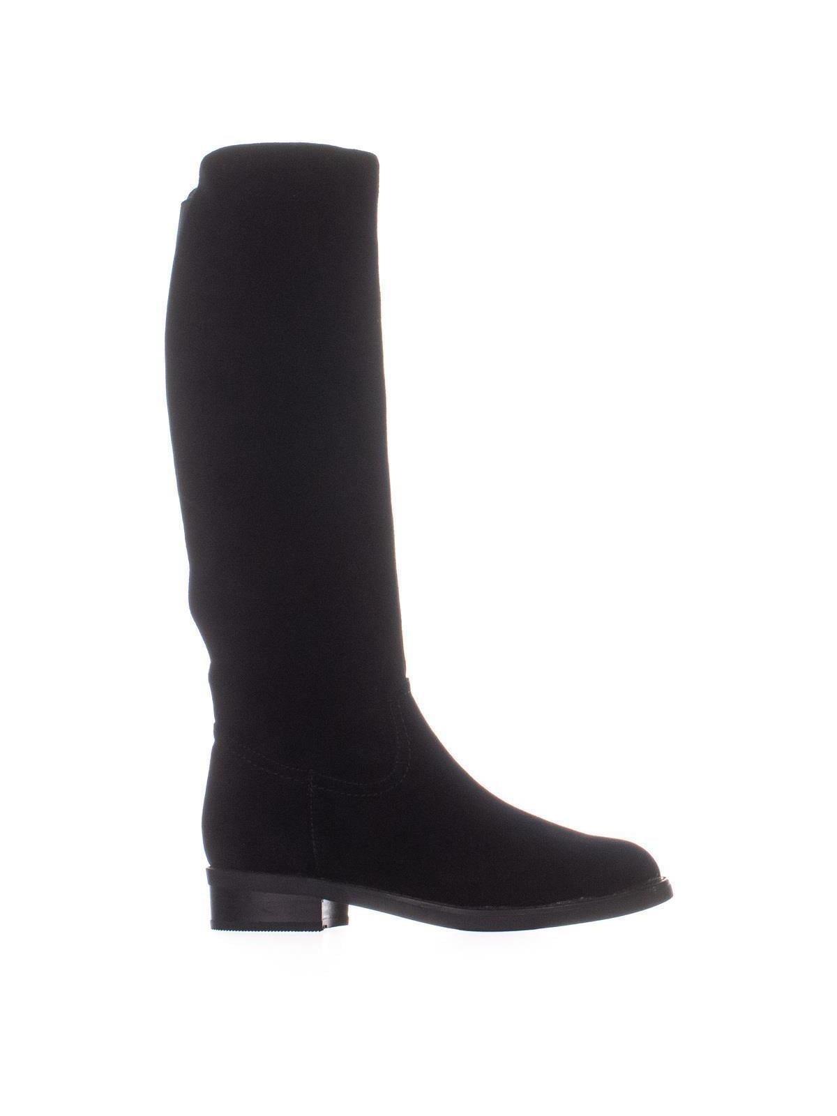 black suede high boots