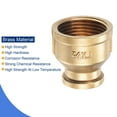thumbnail image 3 of Adaptador de conector de acoplamiento de rosca hembra de latón Uxcell G1 x G1/2, 3 of 5