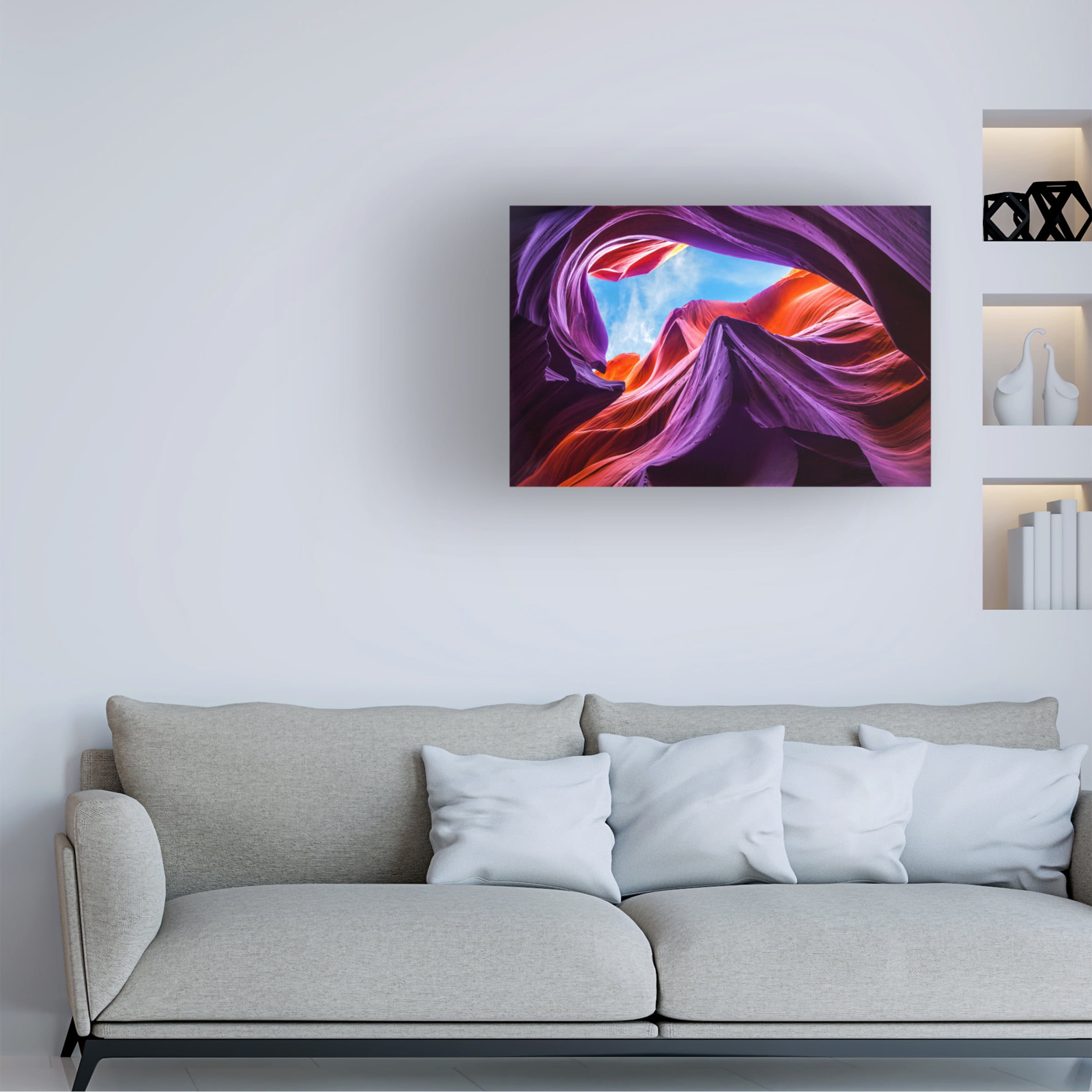 Trademark Fine Art Nanouk El Gamal Magical Lower Antelope Canyon Canvas Wall Art - 30x47