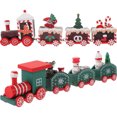 thumbnail image 4 of 2pcs Christmas Train Decoration Christmas Wooden Train Craft Decoration Party Table Decoration, 4 of 9