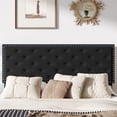 thumbnail image 5 of SHA CERLIN Black Queen Size Velvet Platform Bed Frame with Adjustable Headboard & Underbed Storage, Adult, 5 of 10