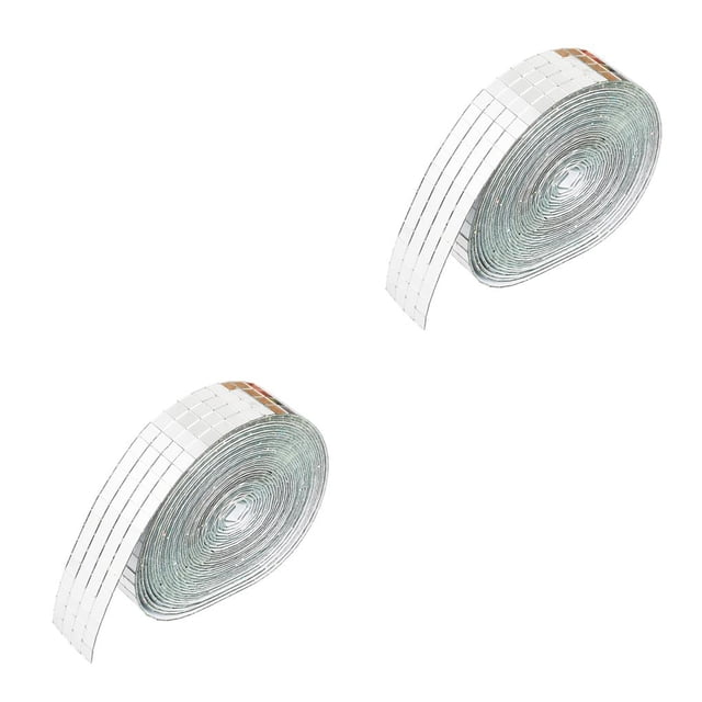 Yuarrent Self-Adhesive Square Glass Mirror Mosaic Tiles DIY Craft For 2piezas Plata