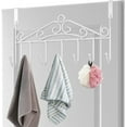 thumbnail image 2 of Over The Door Hanger with 7 Hooks, Heavy Duty Hooks for Hanging Towels, Over The Door Hanger for Hanging - Ideal for Bathroom, Kitchen, Bedroom, and Living Room (White), 2 of 9