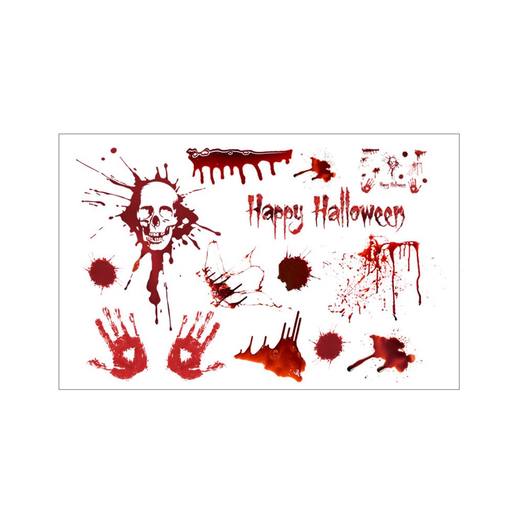 indoor Halloween decorations Stick Window Party Decor Bloody Prop