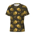 thumbnail image 3 of Yiaed Cute Cartoon Bees Print Mens Short Sleeve Tight Fit T-Shirt, Crewneck Casual Tee-X-Large, 3 of 5