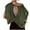 Army Green backless crop top women a1, variant on Women's Summer Backless Crop Top Round Neck Short Sleeve Casual Boho T-Shirt Solid Basic Cut Out Tee Fashion Clothes, Army Green XL