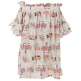 thumbnail image 2 of Toddler Girls Floral Unicorn Off Shoulder Birthday Party Flower Girl Dress Silver 2T XS (R197-05), 2 of 4