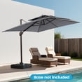 thumbnail image 2 of Crestlive Products 9 ft x 11 ft Rectangle Outdoor Patio Umbrella Cantilever, 360° Rotation, Outdoor Large Offset Umbrella for Patio, Pool, Deck, Dark Gray, 2 of 7