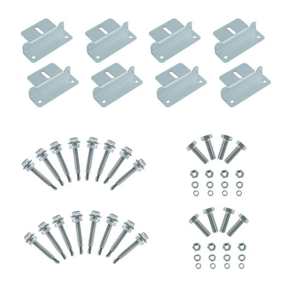 Solar Panels Brackets 8 Units Z Brackets Solar Panel Mounting Brackets Kits Aluminum Anti-Corrosion Bracket with Nuts and Bolts for RV Trailer Boat Wall Other Off Gird Installation(8 Pcs)