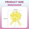 thumbnail image 2 of Uxcell Large Pull Bow Gift Wrapping, Ribbon Organza Metallic Green Bows for Gift Wrapping Wedding Baskets Car Yellow, 2 of 7