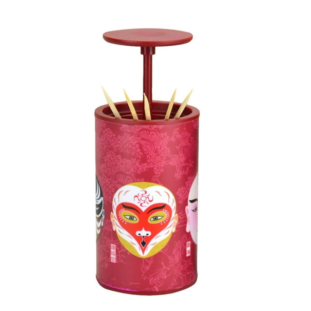 EGNMCR Chinese Personality Portable Living Room Home Automatic Pressing Toothpick Holder