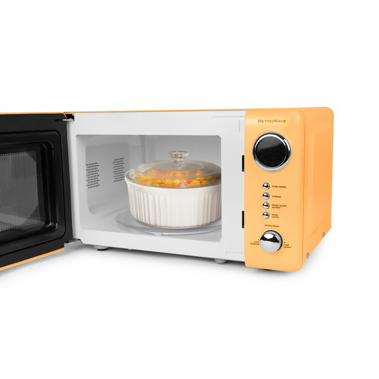 Retro 0.7 Cubic Foot 700-Watt Countertop Microwave Oven - Orange