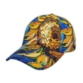 thumbnail image 1 of Fotbe vintage Starry Sunflower Gorro Clásico de Béisbol, Gorra Ajustable con Broche Snapback, Gorro de Exterior de Algodón Suave, 1 of 6