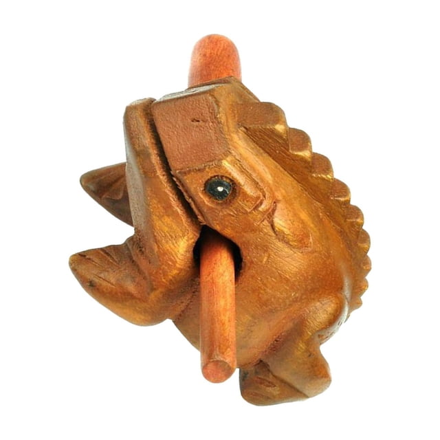 Maoww Wood Frog Guiro Rasp Party Toy Musical 7x7cm Shaker Shaker Guiro Gifts 8x8cm