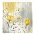 thumbnail image 4 of Ambesonne Yellow Shower Curtain, Autumnal Flowery Leaves Art, 69"Wx70"L, Dark Sea Green Mustard, 4 of 4