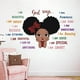 thumbnail image 3 of Pegatinas de pared de niña negra, pegatinas de pared de colores con advertencias en inglés, pegatinas, 3 of 5