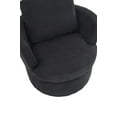 thumbnail image 6 of Articscorpion Modern Polyester Solid Print Swivel Barrel Chair, Black, 6 of 9