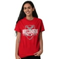 thumbnail image 4 of Wisconsin WI Pride Gameday Spirit Men's Graphic T Shirt Tees Brisco Brands S, 4 of 6