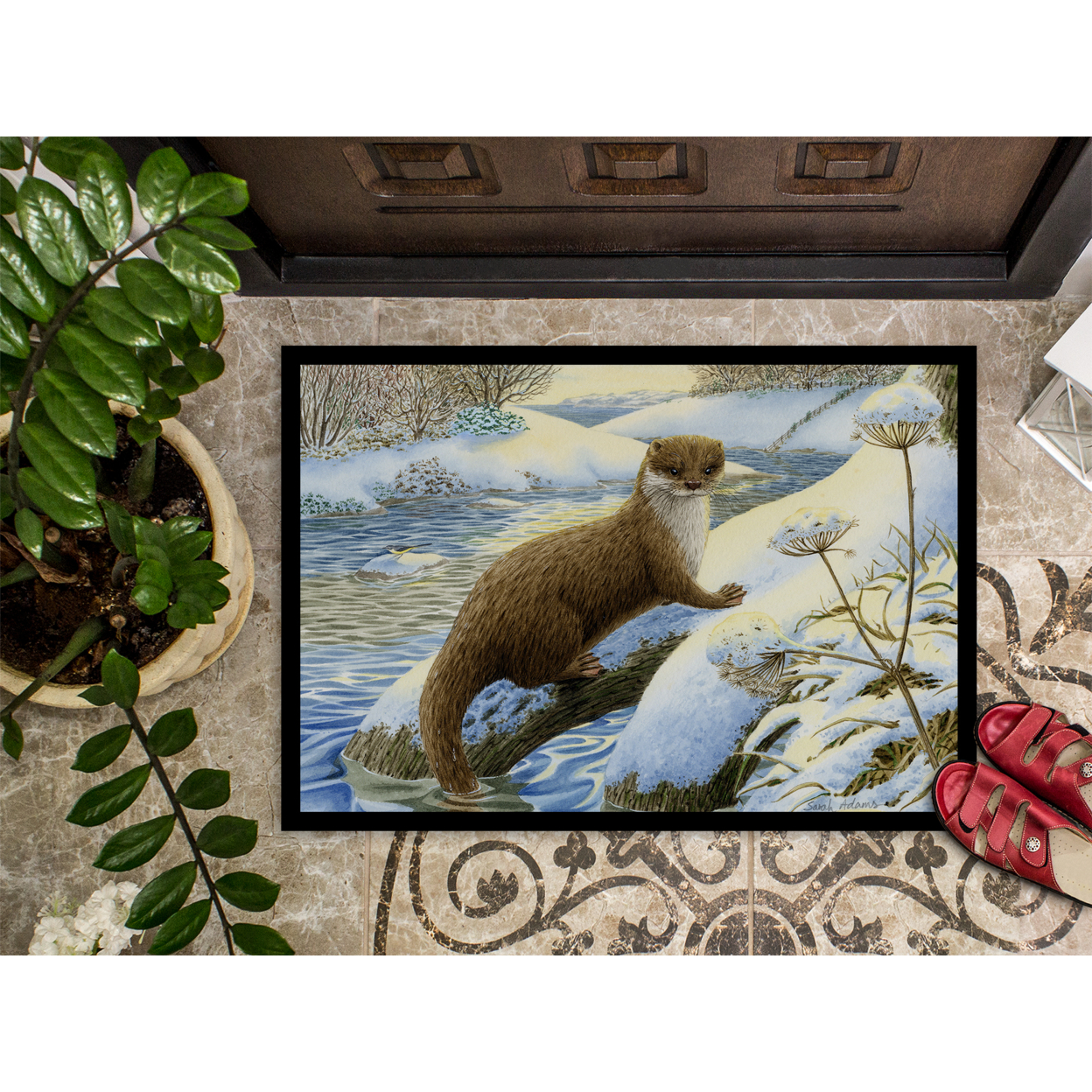 Carolines Treasures BB1738MAT Winter Holiday Sheltie Door Mat, Indoor Rug  or Outdoor Welcome Mat 18x27 Doormat , 18H X - Yahoo Shopping