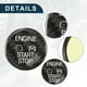 thumbnail image 5 of Cubierta del botón de inicio y parada del motor 1PC Unique Bargains, adhesivo del interruptor de encendido para Ford Focus en negro, 5 of 7