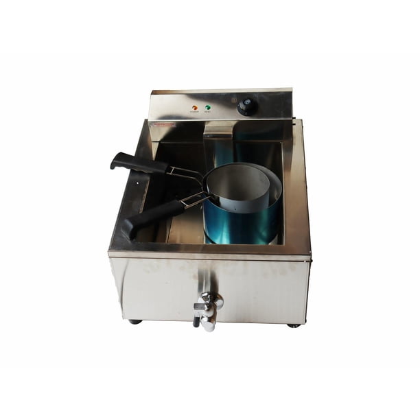Intsupermai Commerical Shallow Funnel Cake Deep Fryer Countertop Fryer Electric With 2 Ring Molds Ss Walmart Com Walmart Com