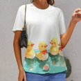 thumbnail image 6 of Cute Ducks Water Play T Shirts Basic T-Shirt Short Sleeve Ladies Tee Shirt Summer Graphic Clothing, 6 of 6
