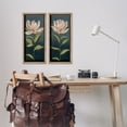 thumbnail image 3 of Stupell Industries Pink Petaled Blooms Plants & Flowers Painting Brown Floater Framed Canvas Art Print Wall Art, 11 x 25, Set of 2, 3 of 10