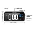 thumbnail image 5 of Led Display Digital Alarm Clock, Usb Charging Port, Sound Control, Alarm Ringtones, Volume And Brightness Adjustable, 12/24 H, Snooze Function, Bedroo, 5 of 5