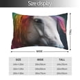 thumbnail image 2 of Salouo Colorful Haired White Horse Pattern Pillow Cases,1PC Pillow Covers with Envelope Closure Decorative Pillow Case for Bed Couch,Pillows Not Included-14"x20", 2 of 6