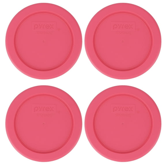 Pyrex 7202-PC 1-Cup Electric Pink Food Storage Replacement Lid (4-Pack)