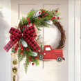 thumbnail image 5 of Guirnalda de puerta navideña de 38 cm, adorno colgante de pared de bayas rojas de madera para coche, decoración navideña para el hogar, Año Nuevo 2025, 5 of 5
