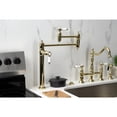 thumbnail image 3 of Kingston Brass KS3702BPL Bel-Air Deck Mount Pot Filler Faucet, Polished Brass, 3 of 8