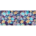 thumbnail image 3 of Floral Kitchen Curtains 2 Panels UV Protected Tier Curtains, Half Window Curtains Kitchen Tiers for Guest Room Bathroom Sink Laundry Room Basement,24"x27", 3 of 7