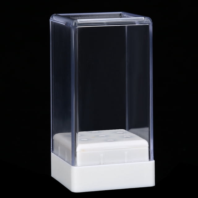 Expositor De Soporte Para Brocas De Uñas, Material Acrílico, 7 Piezas, Cubierta Transparente Para Cabezales De Pulido De Uñas