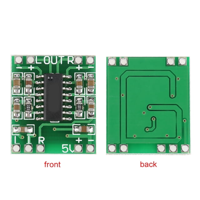 Placa amplificadora de potencia, 5 piezas Súper pequeño 3W+3W Amplificador de potencia de doble canal Módulo amplificador de potencia elegante y moderno