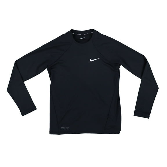 Nike Women's Essential Long Sleeve Rash Guard Swimsuit Black Size Large