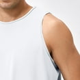 thumbnail image 4 of HAiming Men's Quick Dry Workout Tank Tops Solid Sleeveless Crewneck Muscle Shirt Summer Casual Comfy Breathable Blouse, 4 of 9