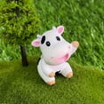 thumbnail image 5 of 3pcs Micro Landscape Small Animal Cute Cow Car Ornament, Car Decoration Set, 5 of 5