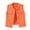 Orange, variant on Frayed Denim Vest Jacket for Women Sleeveless Ripped Lapel Collar Button Up Lightweight Slim Fit Cropped Outerwear