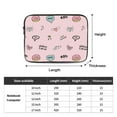 thumbnail image 3 of Cute Girly Cartoon Drawing Elements Pink 15 inch Portable Laptop Sleeve Compatible with MacBook Air Notebook Computer Case for Men Women College School Students, 3 of 7