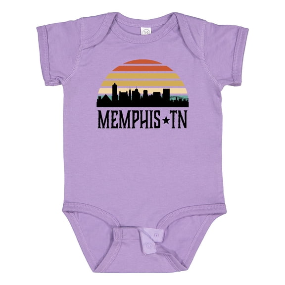 Inktastic Memphis Tennessee Skyline Retro Sunset Boys or Girls Baby Bodysuit