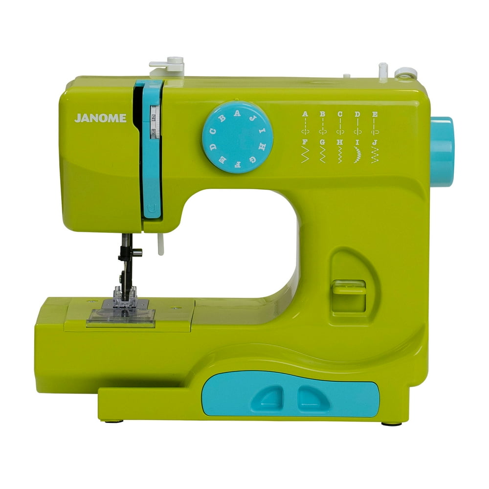 Janome Portable Sewing Machine with Storage and Lightweight, Lime Punch