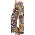 thumbnail image 4 of Sakkas Mikaela Spring / Summer Print Wide Leg Spandex Palazzo Pant - Design 31 - Large, 4 of 4