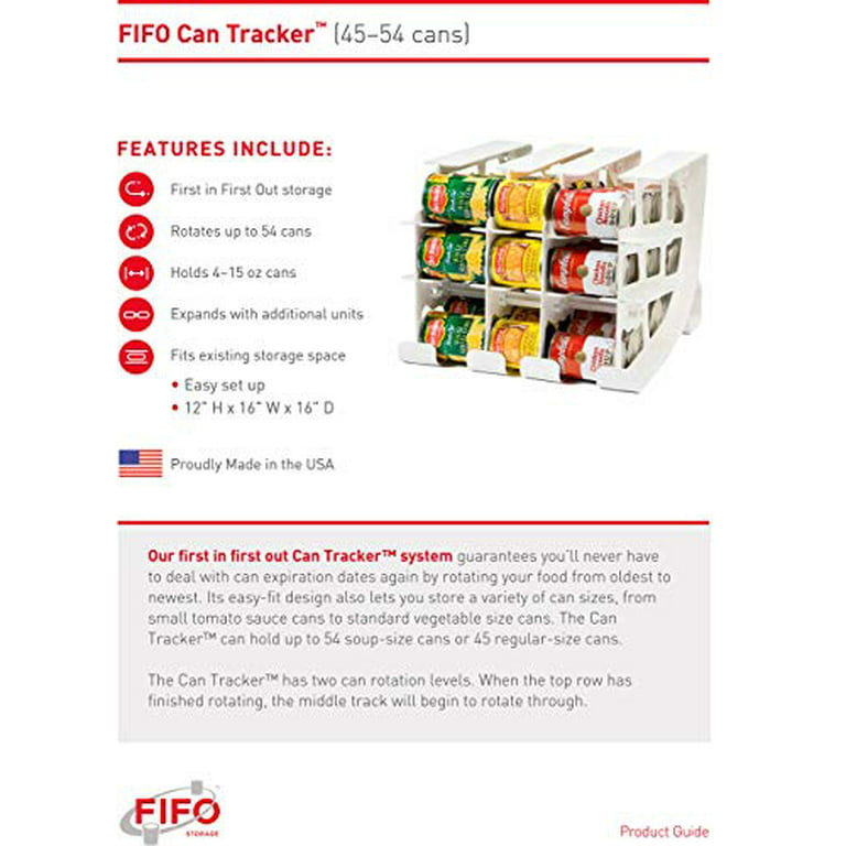  FIFO Can Tracker Stores 54 cans