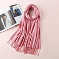 thumbnail image 2 of Scarves for Women Warm Pashmina Wraps Fleece Knitting Gift for Mom Mens Scarfs Fall Fashion Womens Scarf Pink, 2 of 3