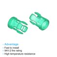 thumbnail image 4 of Unique Bargains 3mm Clear Light Emitting Diode Holder Clip, LED Lamp Socket Bulb Cap Protective Cover Green 10 Pack, 4 of 4